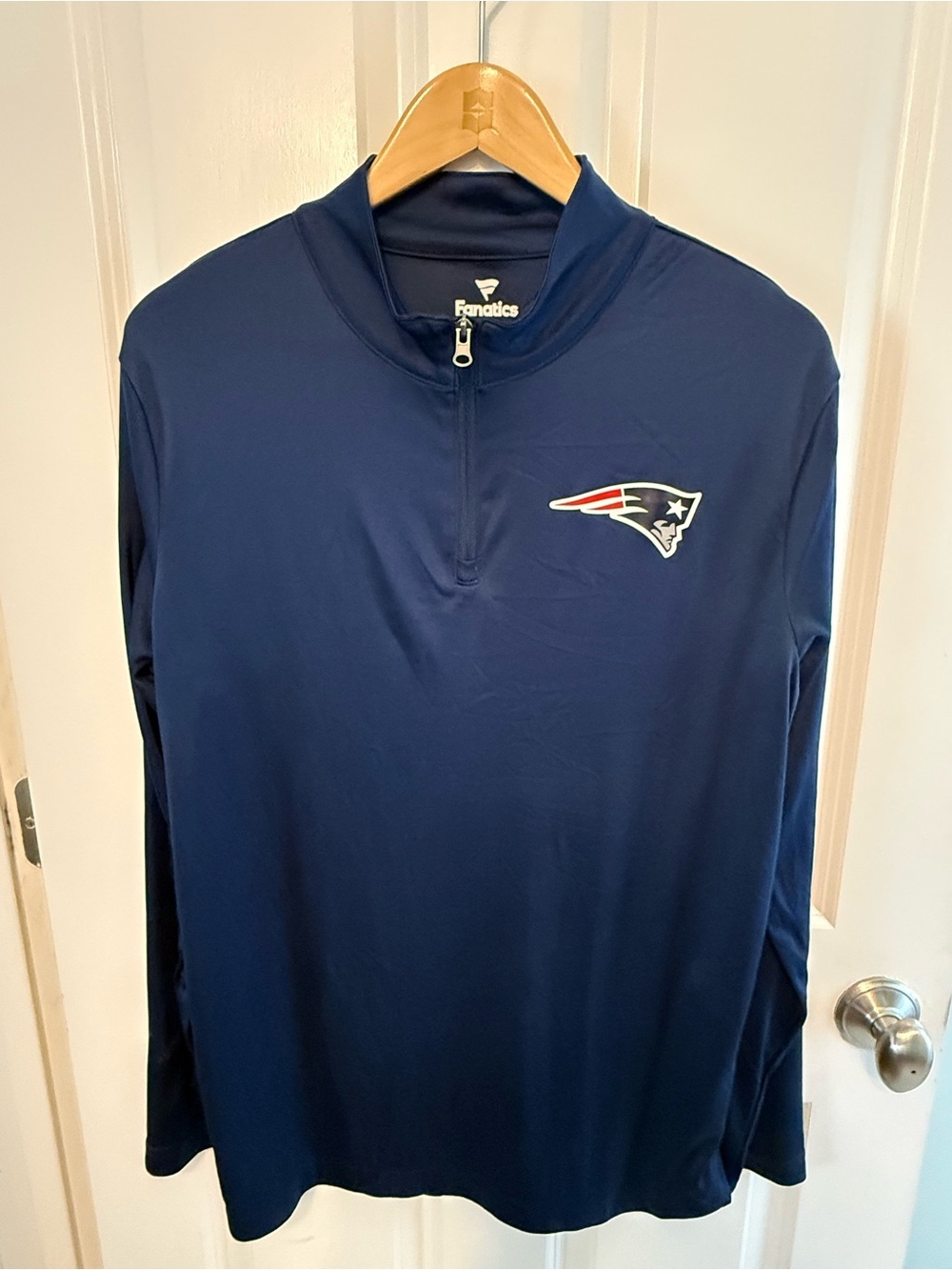 Fanatics Navy New England Patriots Quarter-Zip Pullover